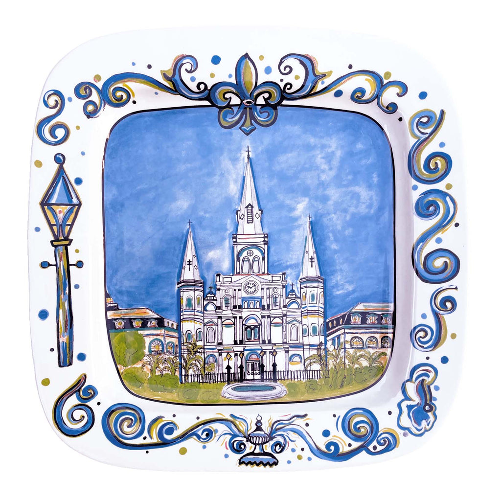 St. Louis Cathedral Platter by Dana Wittmann Dana Wittmann - Adler's Jewelry of New Orleans