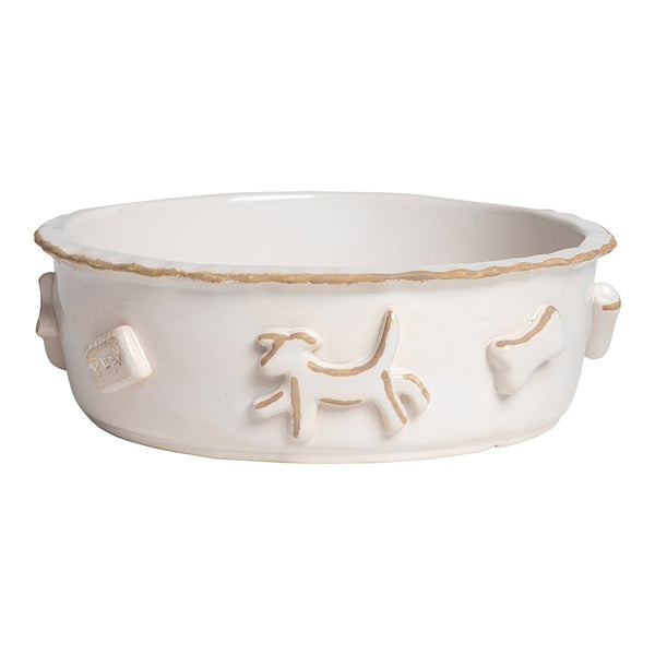 Ceramic Dog Bowl Carmel Ceramica - Adler's Jewelry of New Orleans