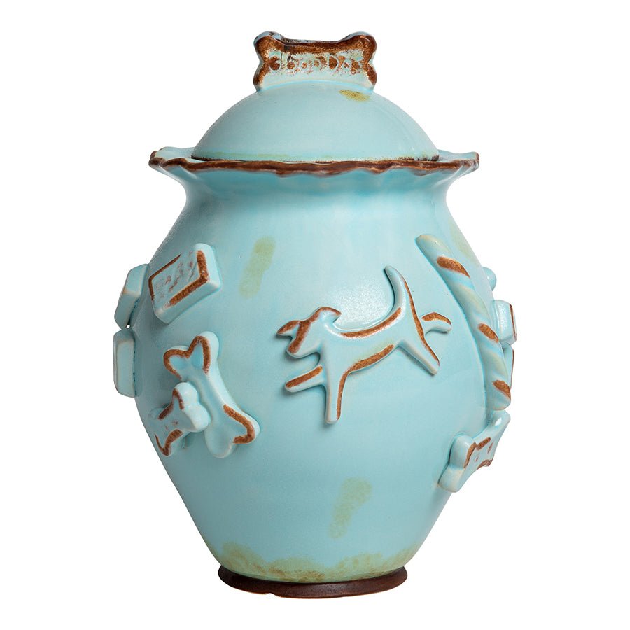 Ceramic Dog Treat Jar Carmel Ceramica - Adler's Jewelry of New Orleans