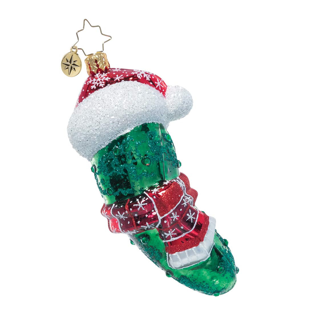 Chilly Christmas Pickle Ornament Christopher Radko - Adler's Jewelry of New Orleans