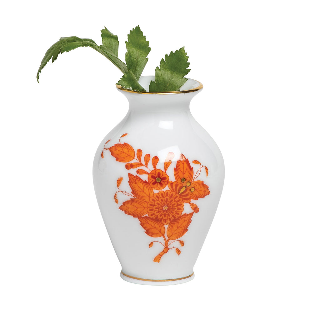 Herend Chinese Bouquet Rust Bud Vase Herend - Adler's Jewelry of New Orleans