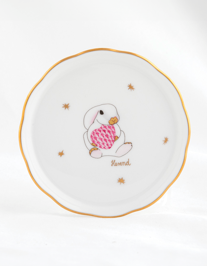 Herend Porcelain Bunny Coaster Herend - Adler's Jewelry of New Orleans