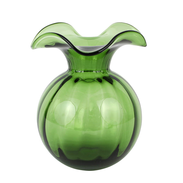 Hibiscus Glass Bud Vase, Dark Green Vietri - Adler's Jewelry of New Orleans