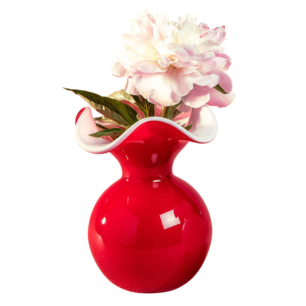 Hibiscus Glass Bud Vase, Red Vietri - Adler's Jewelry of New Orleans