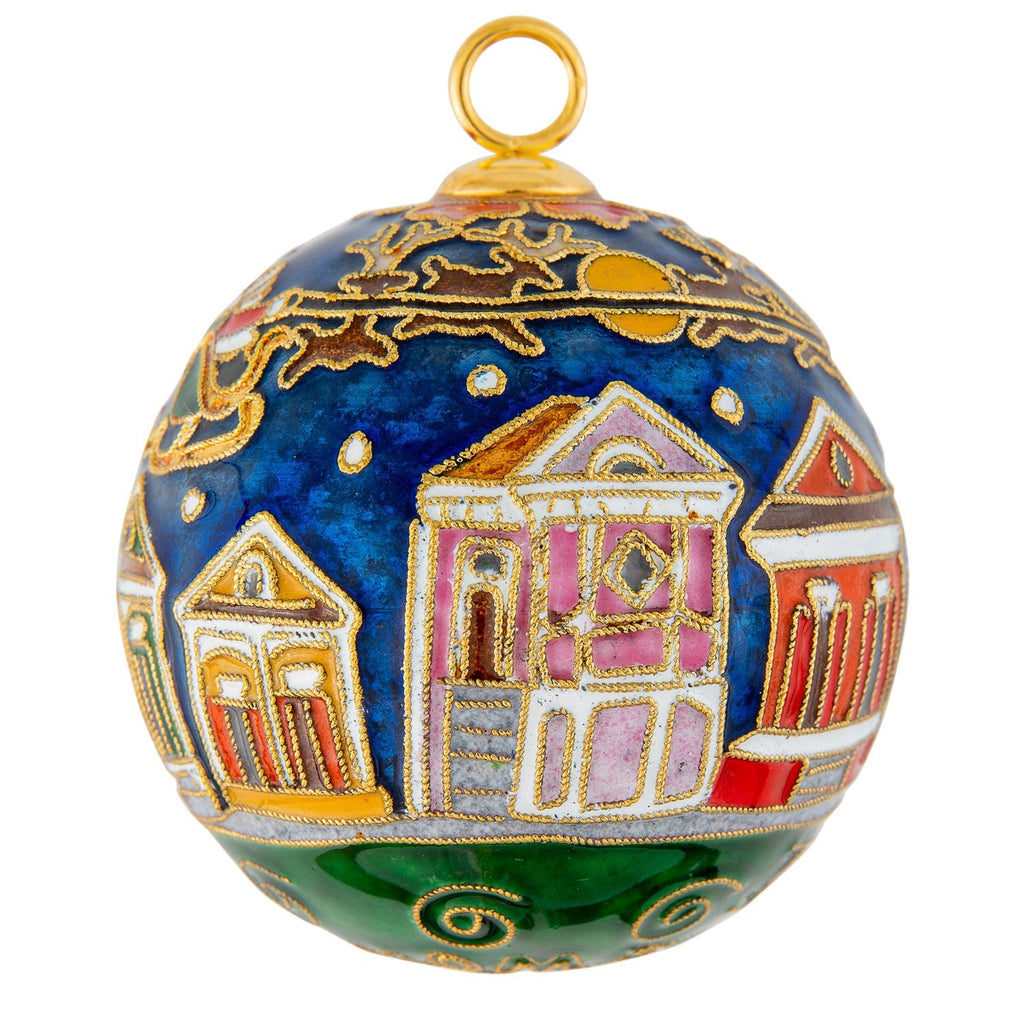 Homes of New Orleans Cloisonné Ornament Kitty Keller - Adler's Jewelry of New Orleans