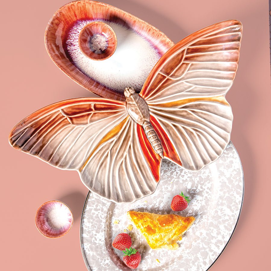 Honeysuckle Oval Tray Carmel Ceramica - Adler's Jewelry of New Orleans