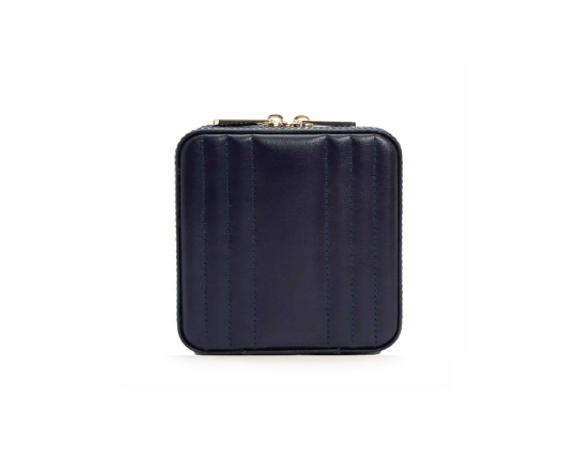 Maria Small Navy Zip Case WOLF - Adler's Jewelry of New Orleans