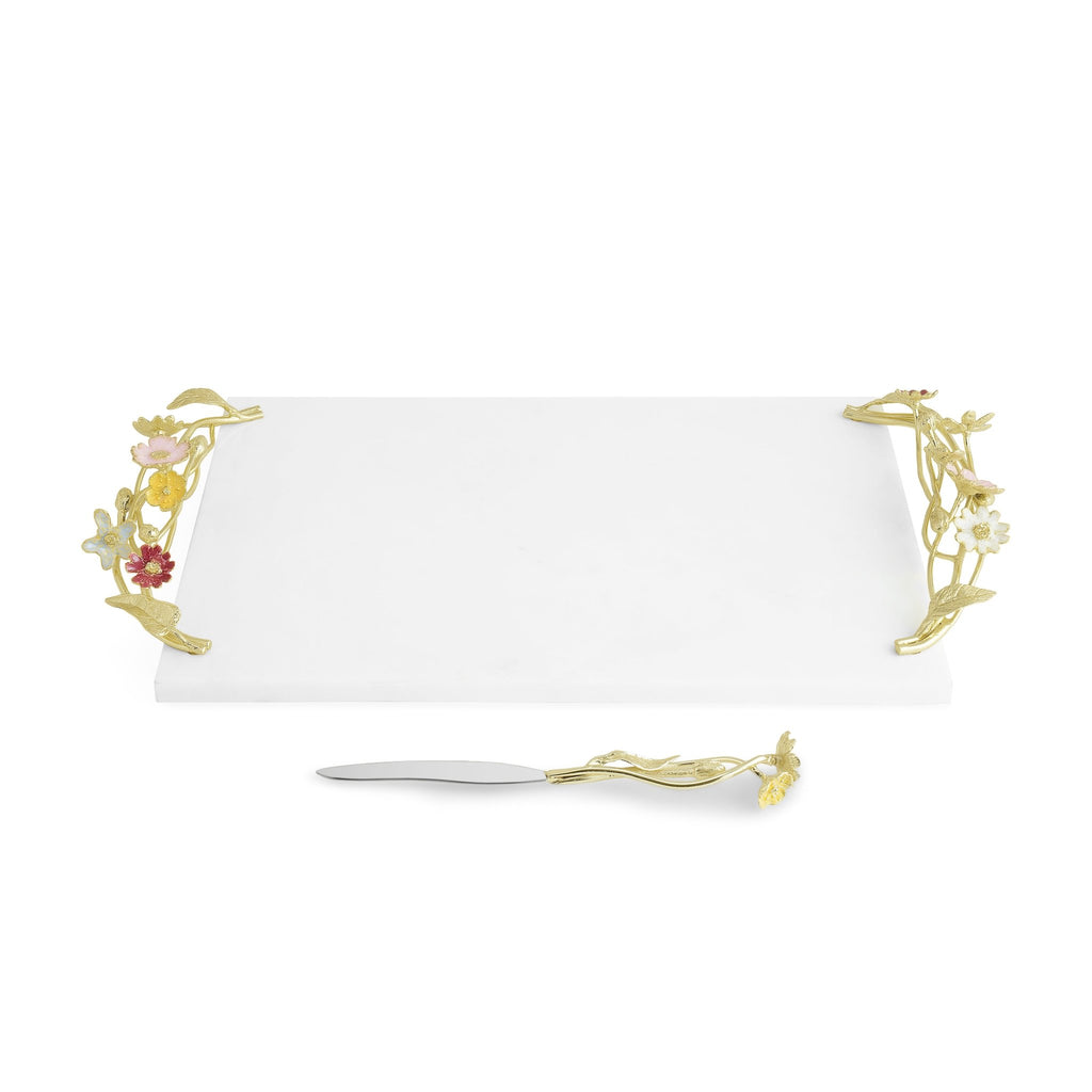 Michael Aram Wildflowers Cheeseboard with Knife Michael Aram - Adler's Jewelry of New Orleans