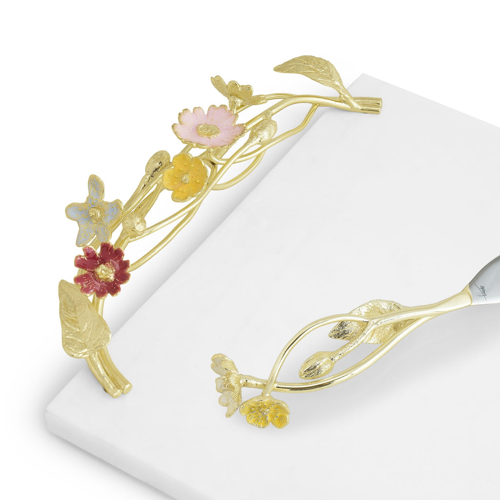 Michael Aram Wildflowers Cheeseboard with Knife Michael Aram - Adler's Jewelry of New Orleans