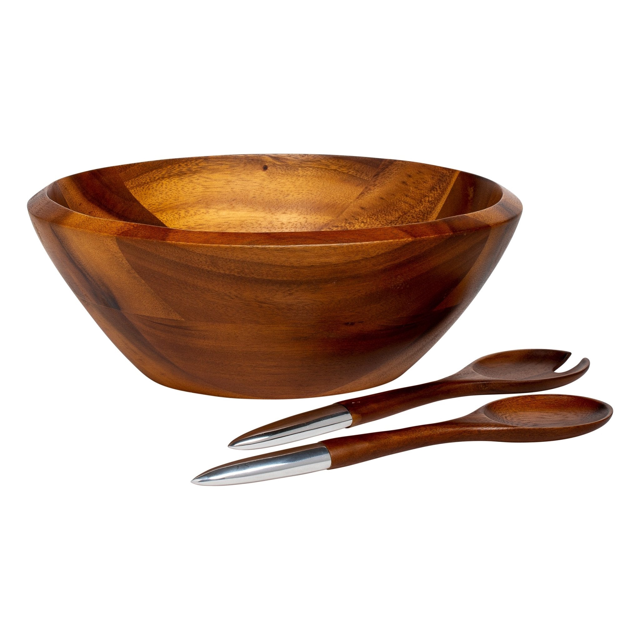 Nambé Duets Salad Bowl w/ Lid & Servers