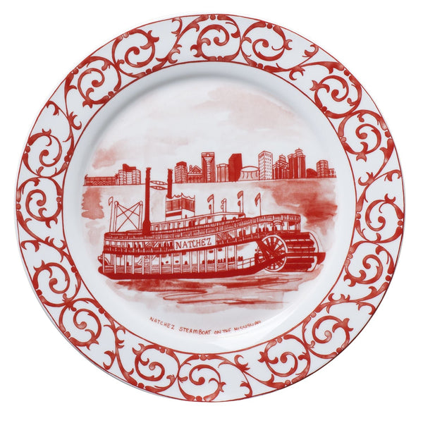 Natchez Steamboat New Orleans Plate Youngberg & Company - Adler's Jewelry of New Orleans