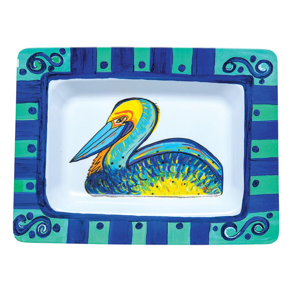 Pelican Melamine Platter by Dana Wittmann Dana Wittmann - Adler's Jewelry of New Orleans