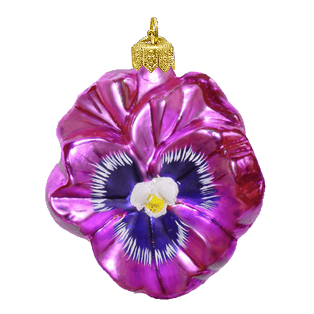 Pink Pansy Ornament Adler's - Adler's Jewelry of New Orleans