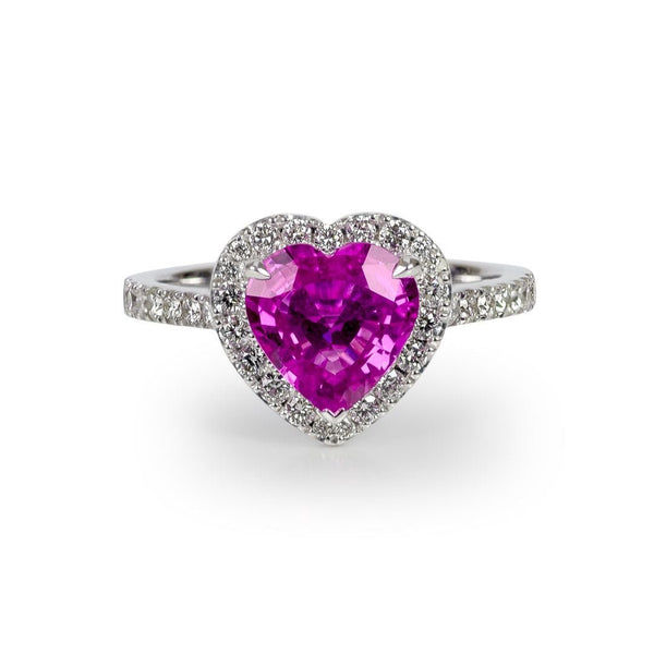 Pink Sapphire Heart Ring Adler's - Adler's Jewelry of New Orleans