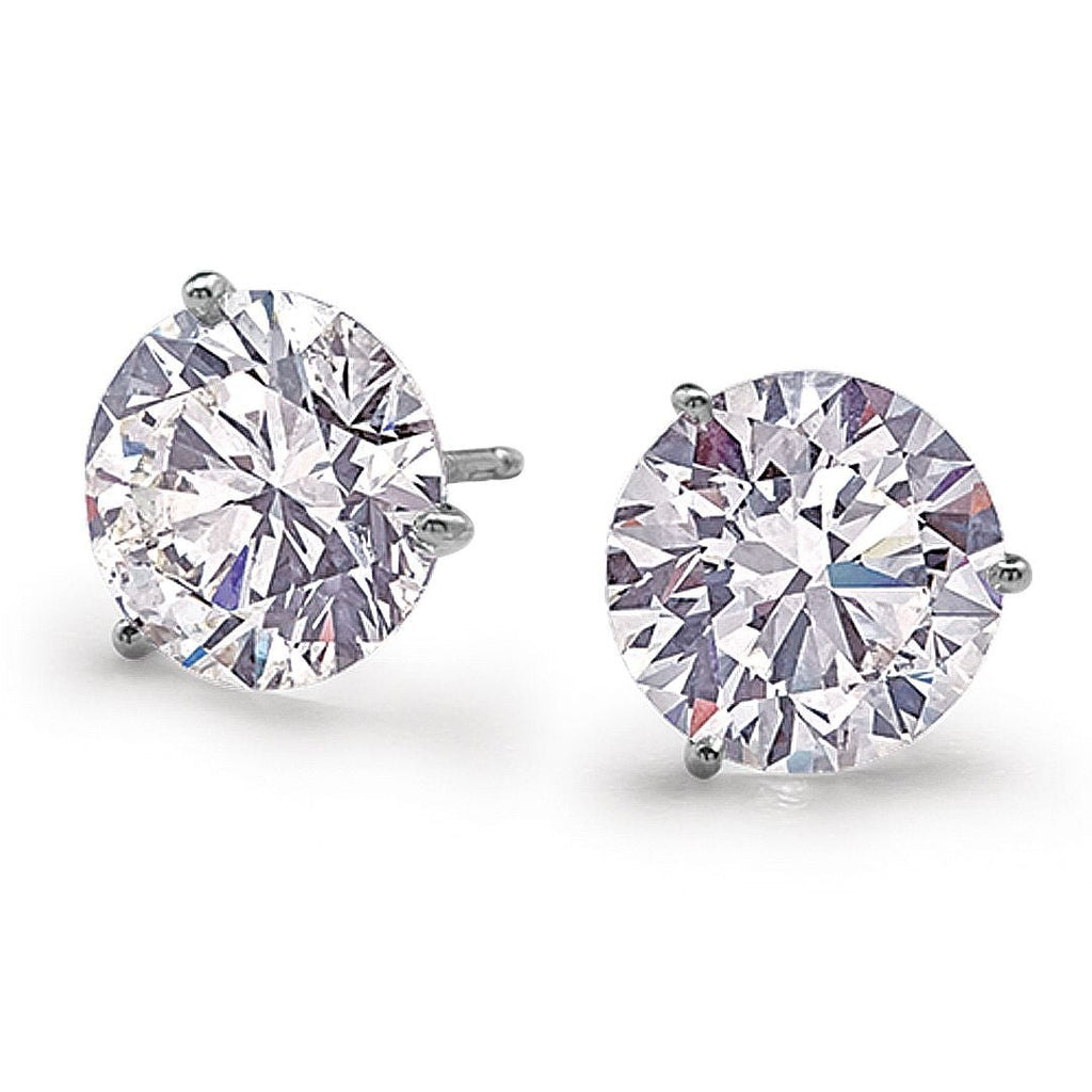 Platinum Diamond (4.03ct) Stud Earrings Adler's - Adler's Jewelry of New Orleans