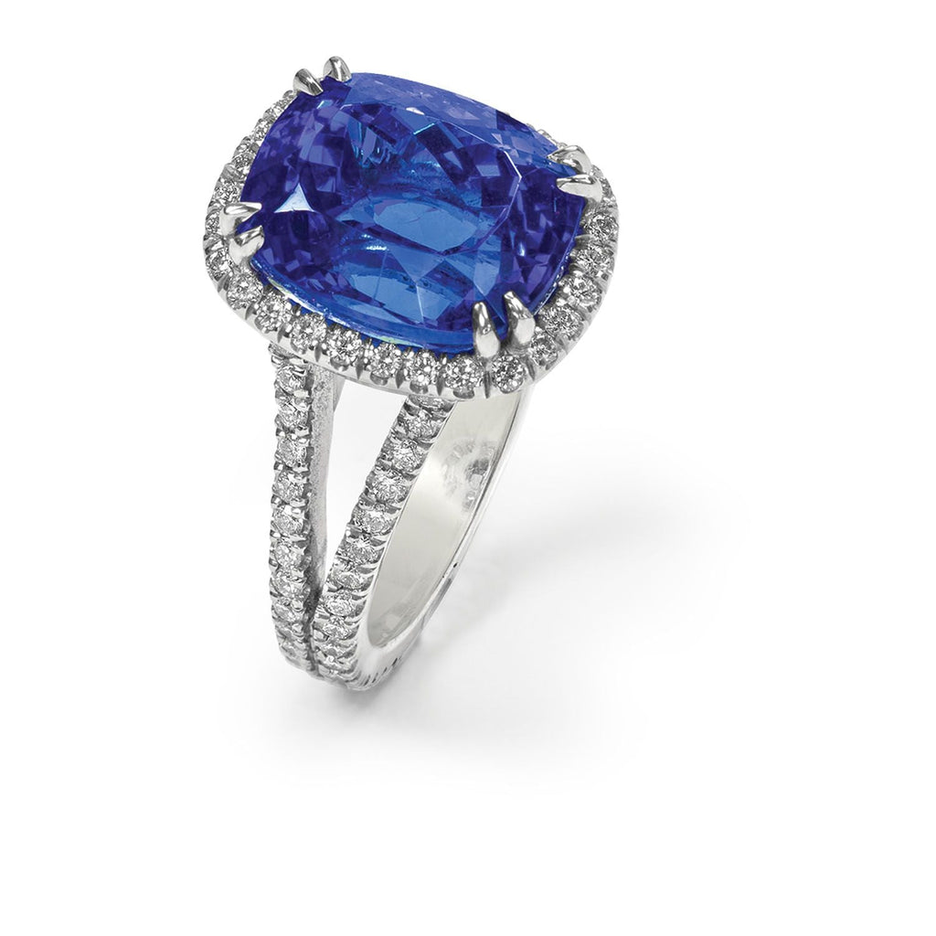 Platinum, Tanzanite and Diamond Ring Adler's - Adler's Jewelry of New Orleans
