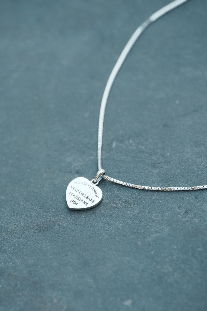 Please Return to New Orleans Heart Charm - BACKORDER Cristy Cali - Adler's Jewelry of New Orleans