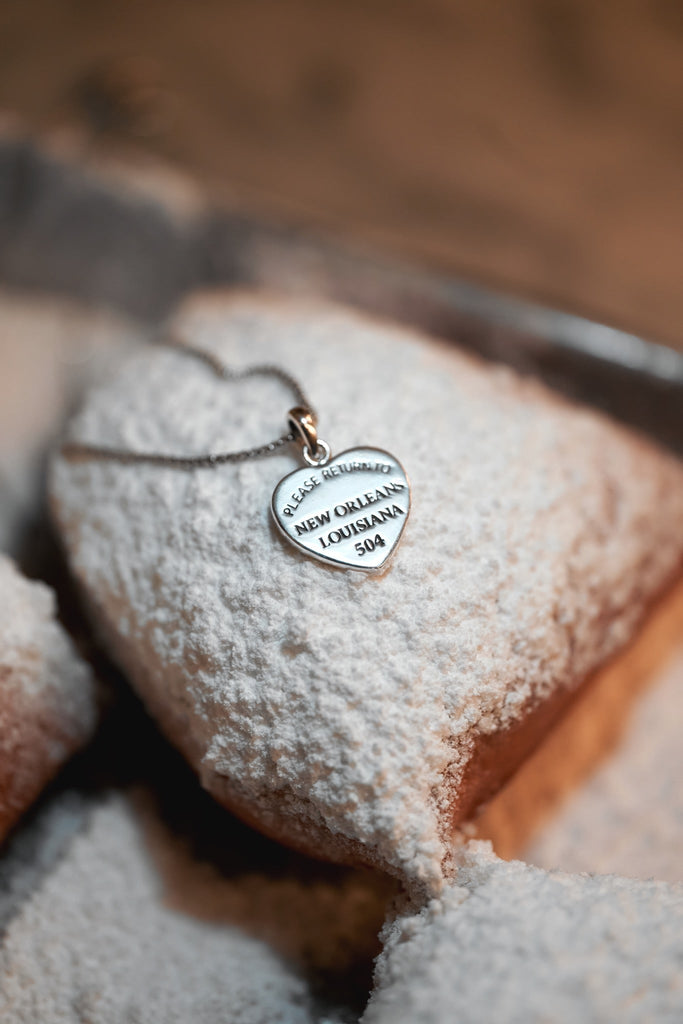 Please Return to New Orleans Heart Charm - BACKORDER Cristy Cali - Adler's Jewelry of New Orleans