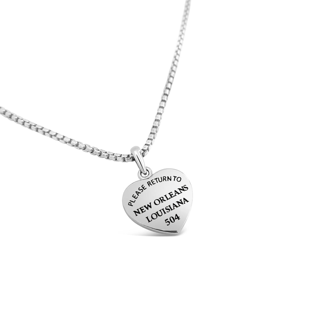 Please Return to New Orleans Heart Charm - BACKORDER Cristy Cali - Adler's Jewelry of New Orleans