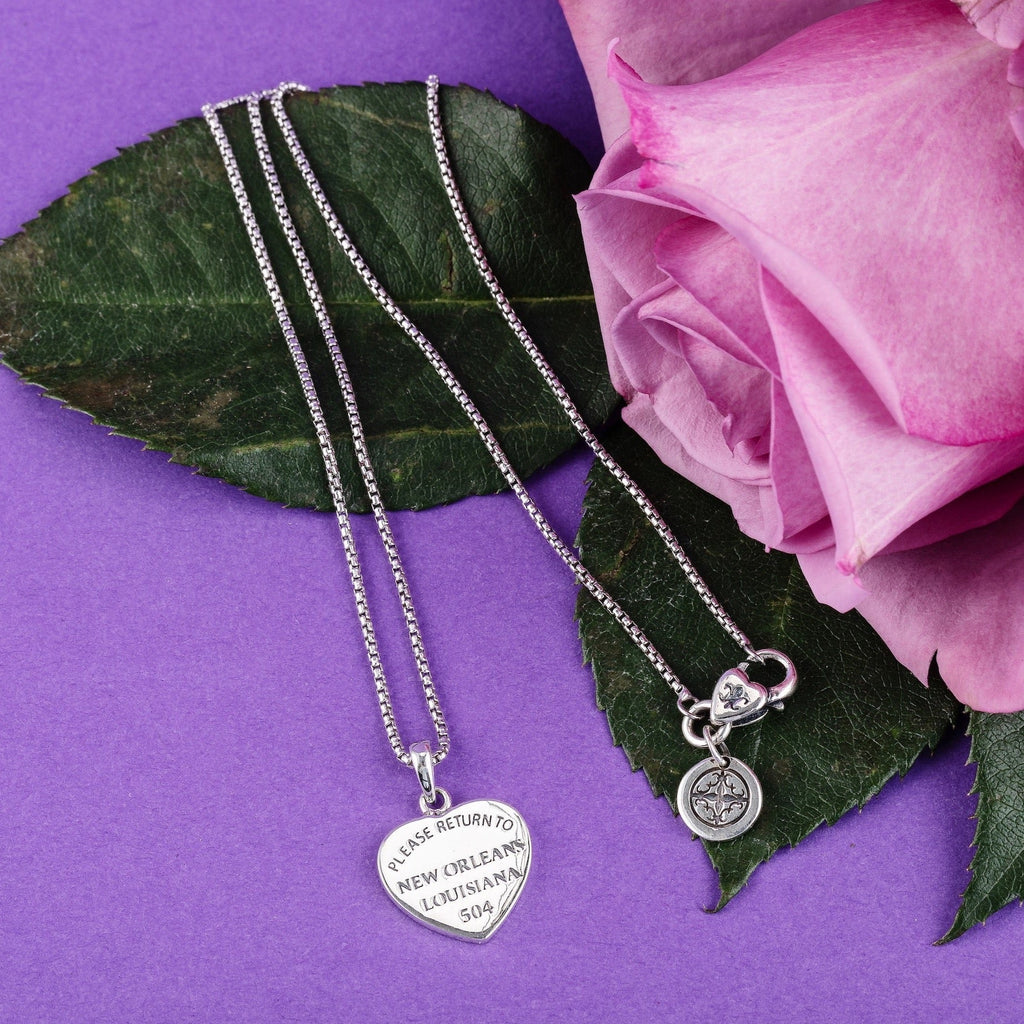 Please Return to New Orleans Heart Charm - BACKORDER Cristy Cali - Adler's Jewelry of New Orleans