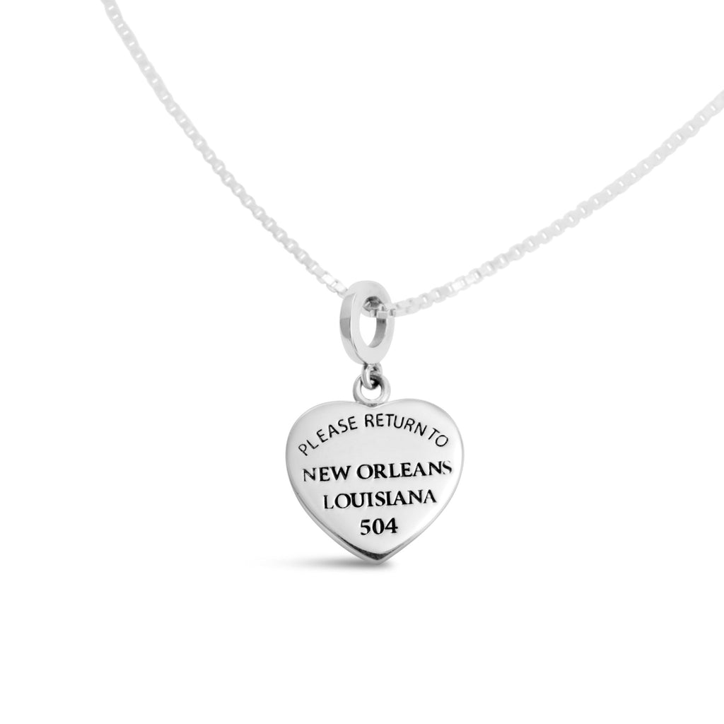 Please Return to New Orleans Heart Couture Charm - BACKORDER Cristy Cali - Adler's Jewelry of New Orleans