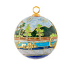 Santa Gator on Dock Cloisonné Ornament Kitty Keller - Adler's Jewelry of New Orleans