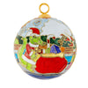 Santa Gator on Dock Cloisonné Ornament Kitty Keller - Adler's Jewelry of New Orleans