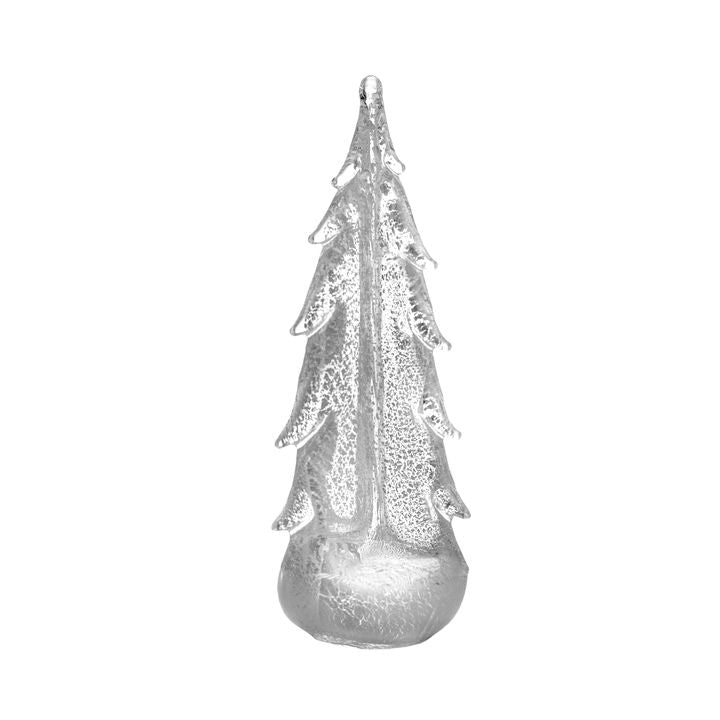 Simon Pearce Silver Leaf Evergreen Glass Tree, 10 inches from Adler's