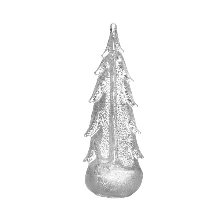 Simon Pearce Silver Leaf Evergreen Glass Tree, 10 inches Simon Pearce - Adler's Jewelry of New Orleans