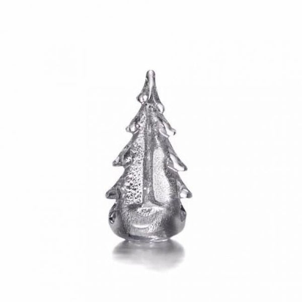 Simon Pearce Silver Leaf Evergreen Glass Tree, 6 inches Simon Pearce - Adler's Jewelry of New Orleans