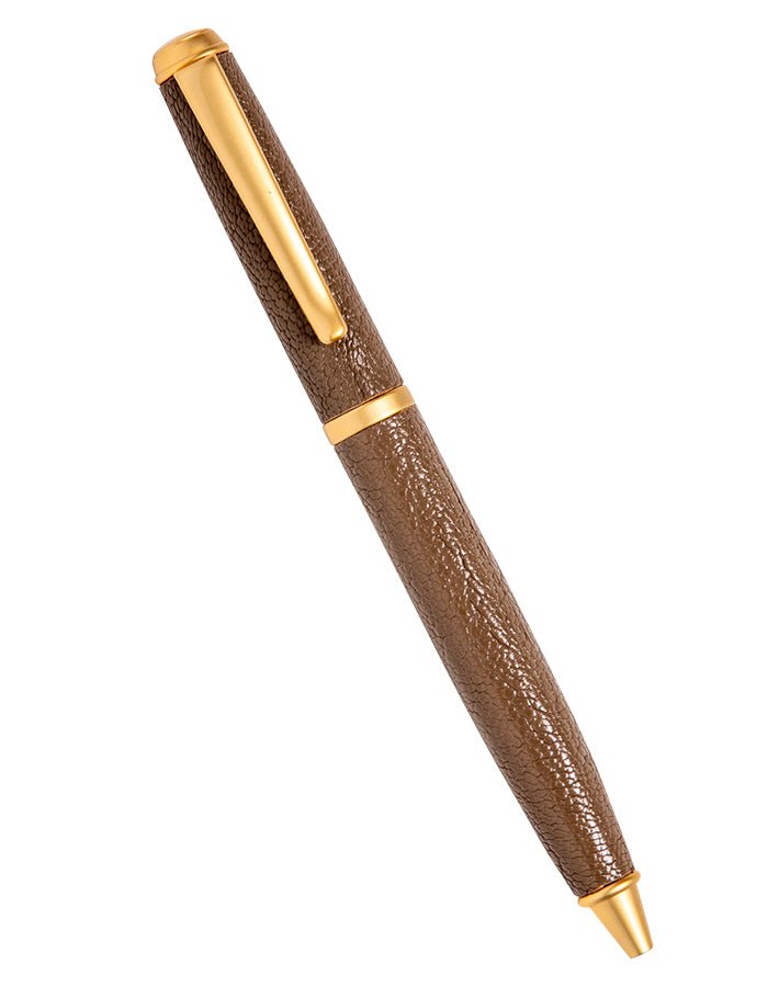Taupe Leather Ball Point Pen Adler's of New Orleans - Adler's Jewelry of New Orleans
