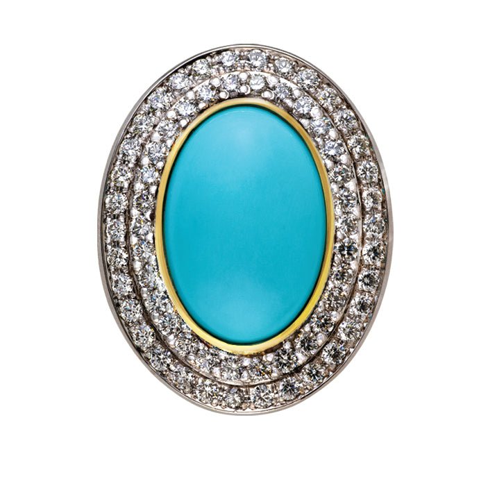 Turquoise and Diamond Ring Adler's of New Orleans - Adler's Jewelry of New Orleans