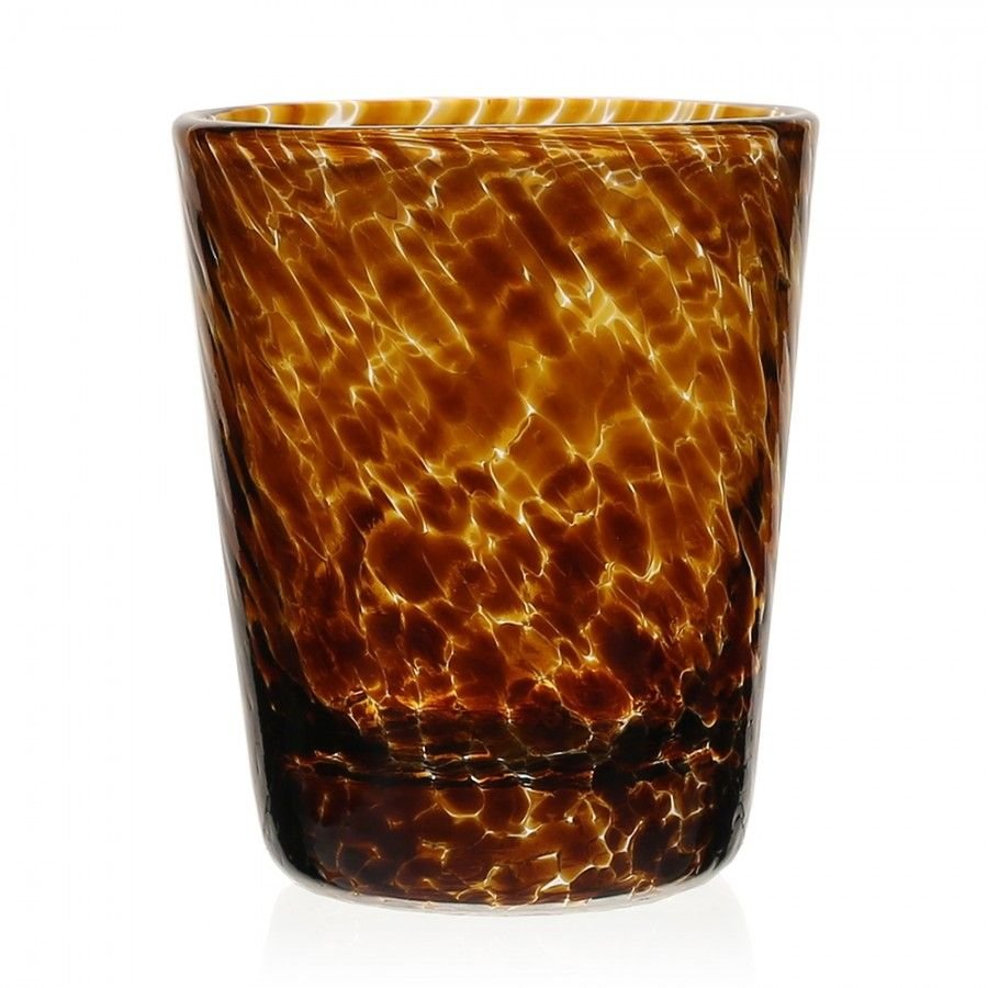 Vanessa Double Old Fashioned Glass, Tortoise William Yeoward - Adler's Jewelry of New Orleans