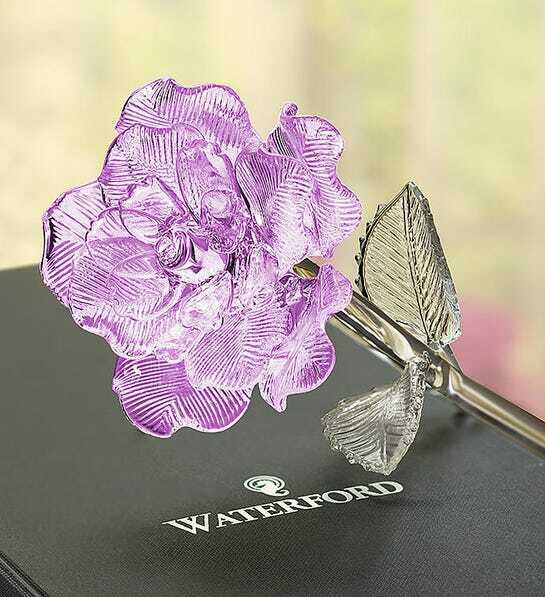 Waterford Lavender Fleurology Rose Waterford - Adler's Jewelry of New Orleans
