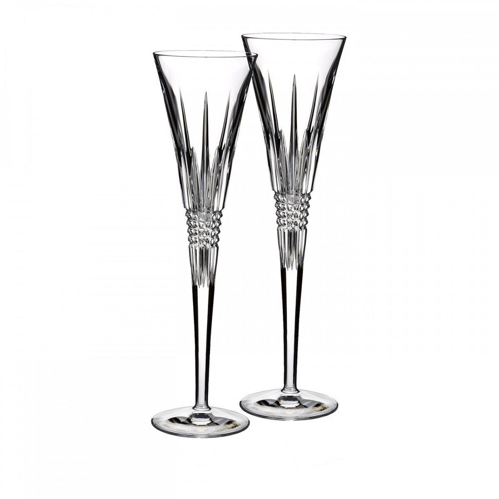 Waterford Lismore Diamond Toasting Flutes (set of 2) Waterford - Adler's Jewelry of New Orleans