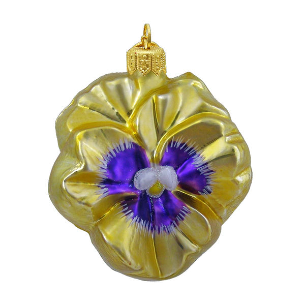 Yellow Pansy Ornament Adler's - Adler's Jewelry of New Orleans